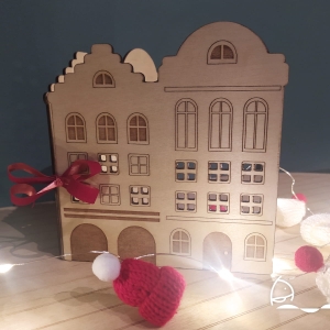 Świąteczna kartka kamieniczki