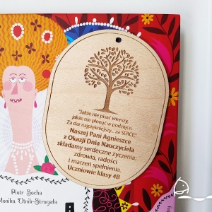 Zawieszka drzewo personalizowana dla Nauczyciela 