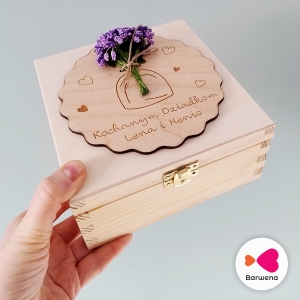 Personalizowane drewniane pudełko - herbaciarka
