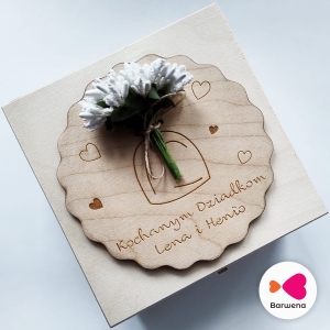 Personalizowane drewniane pudełko - herbaciarka 2