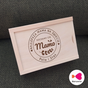 Personalizowane pudełko na Dzień Mamy - wzór 4