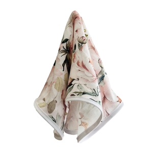 Zestaw prezentowy - ręcznik do twarzy 40 x 40 cm Blossom i metryczka urodzenia