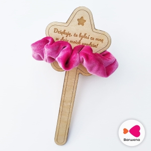 Podziękowania - personalizowane z gumką scrunchie 2