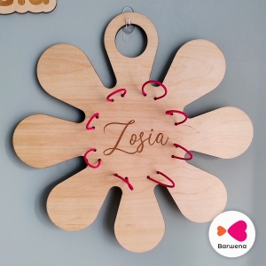 Personalizowany organizer - wieszak na scrunchie, opaski, spinki wzór 2