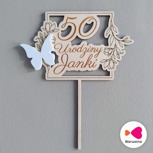 Personalizowany topper na tort urodzinowy