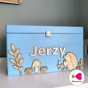 Personalizowana duża skrzynia/pudełko Jeżyki