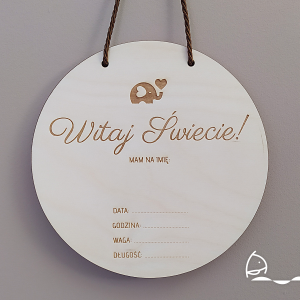 Metryczka Witaj Świecie