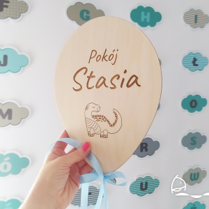 Personalizowana tabliczka DINO z imieniem dziecka