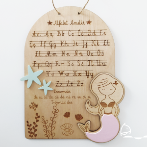 Personalizowana tablica z alfabetem Syrenka